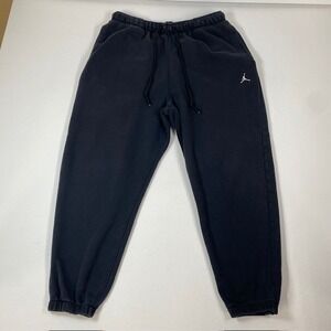 Nike Air Jordan Sweatpant Men XL Black Jogger Embroidered Logo Casual Drawstring